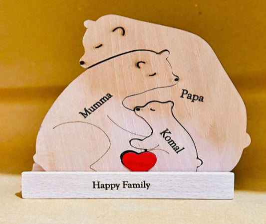 Rectangular Wooden Stand (Bear Set Not Included)